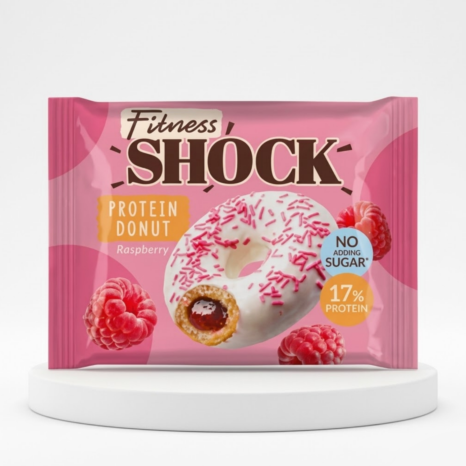Протеиновый донат FitnesSHOCK Protein Donut (Малина), 70 г
