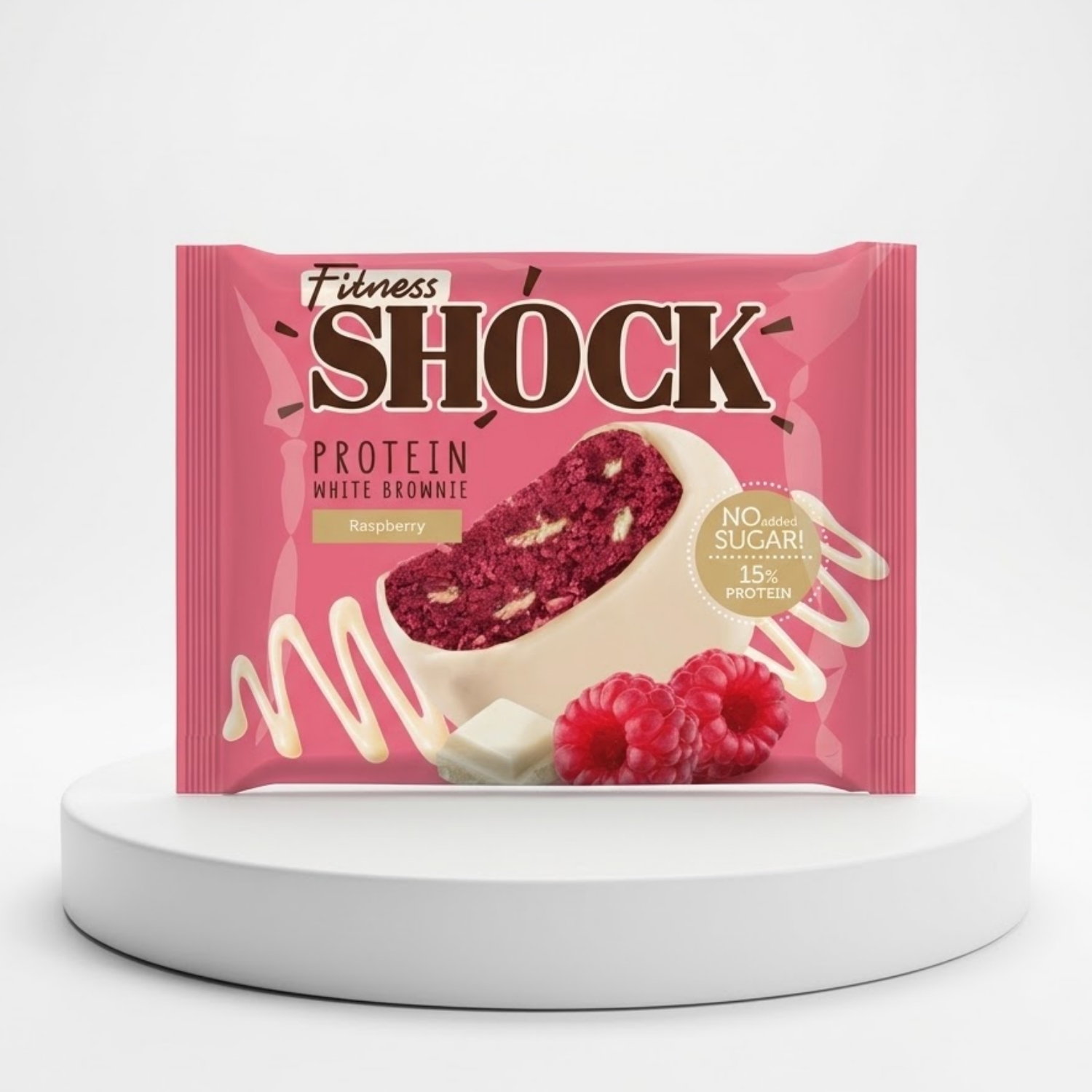 Протеиновое брауни FitnesSHOCK Protein Brownie (Малина), 50 г