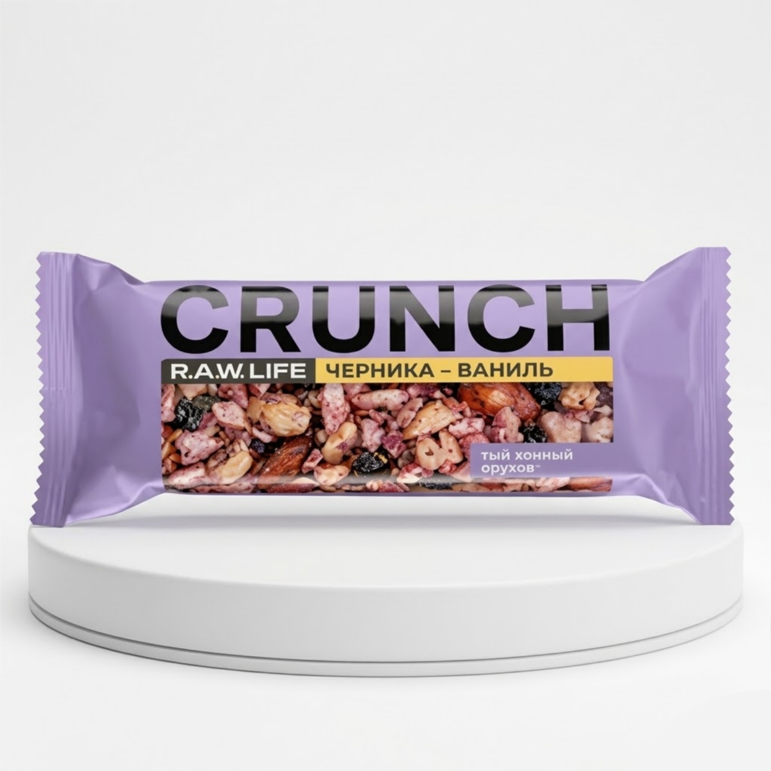 Ореховый батончик BootyBar Crunch (Черника-ваниль), 30 г