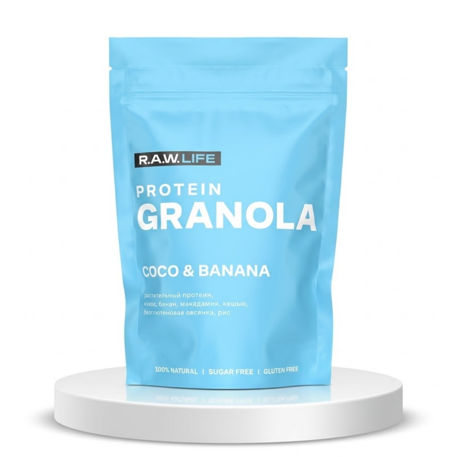 Гранола R.A.W.LIFE Crunch Granola (Кокос и банан), 220 г