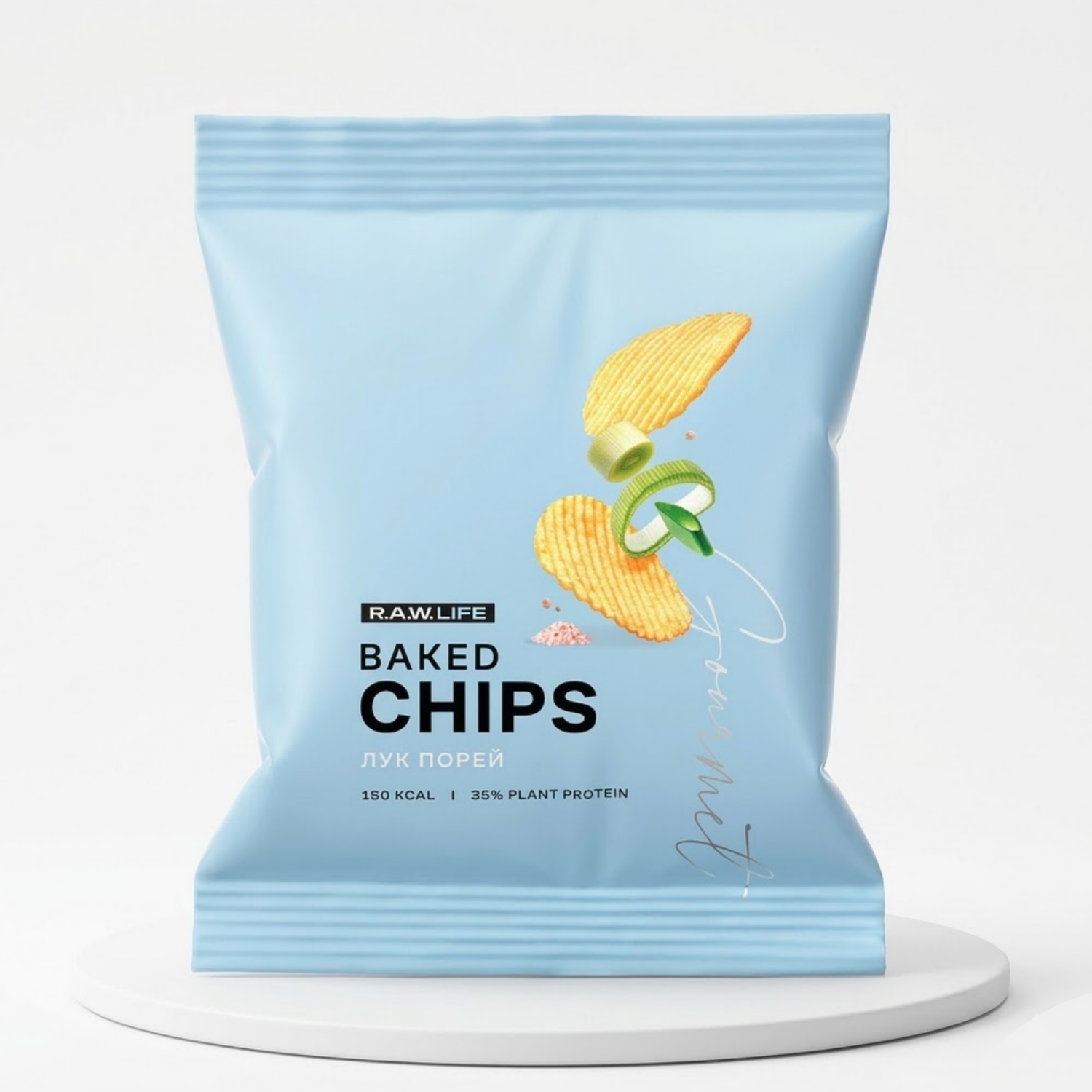 Рисовые чипсы R.A.W.LIFE Baked Chips (Лук-порей), 35 г