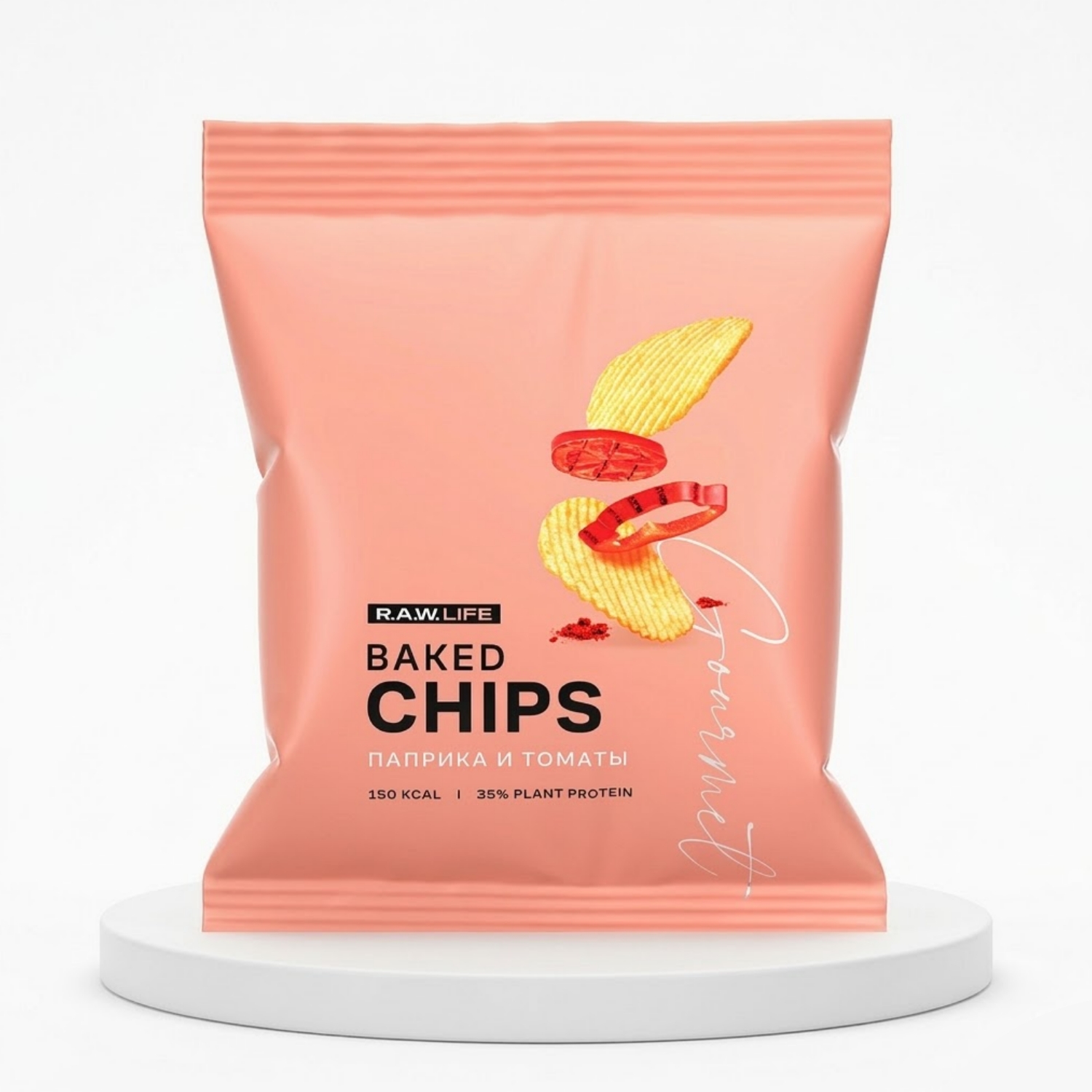 Рисовые чипсы R.A.W.LIFE Baked Chips (Паприка и томаты), 35 г