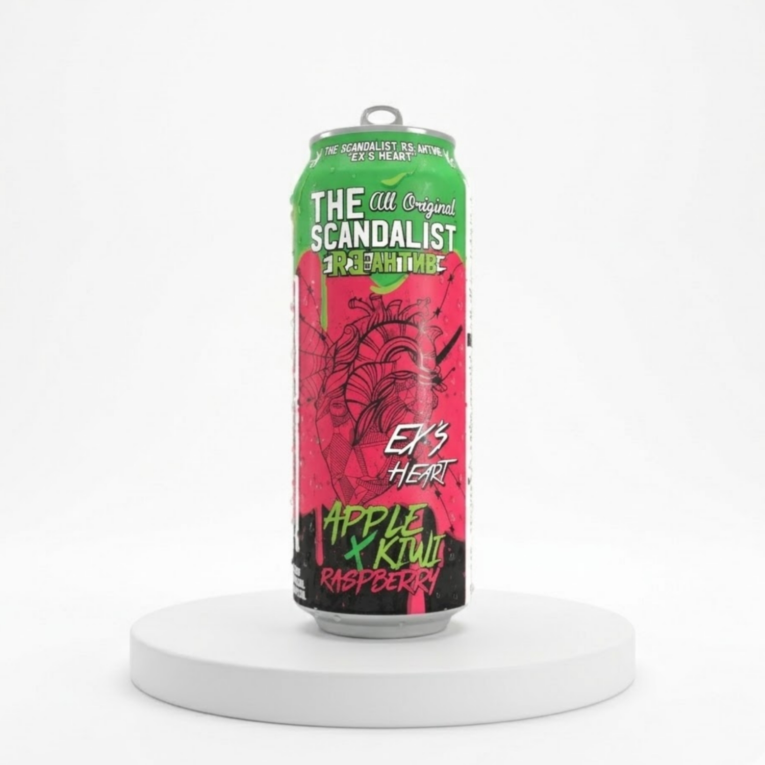 Энергетический напиток The Scandalist R3:актив Ex's Heart (Яблоко-киви-малина), 450 мл