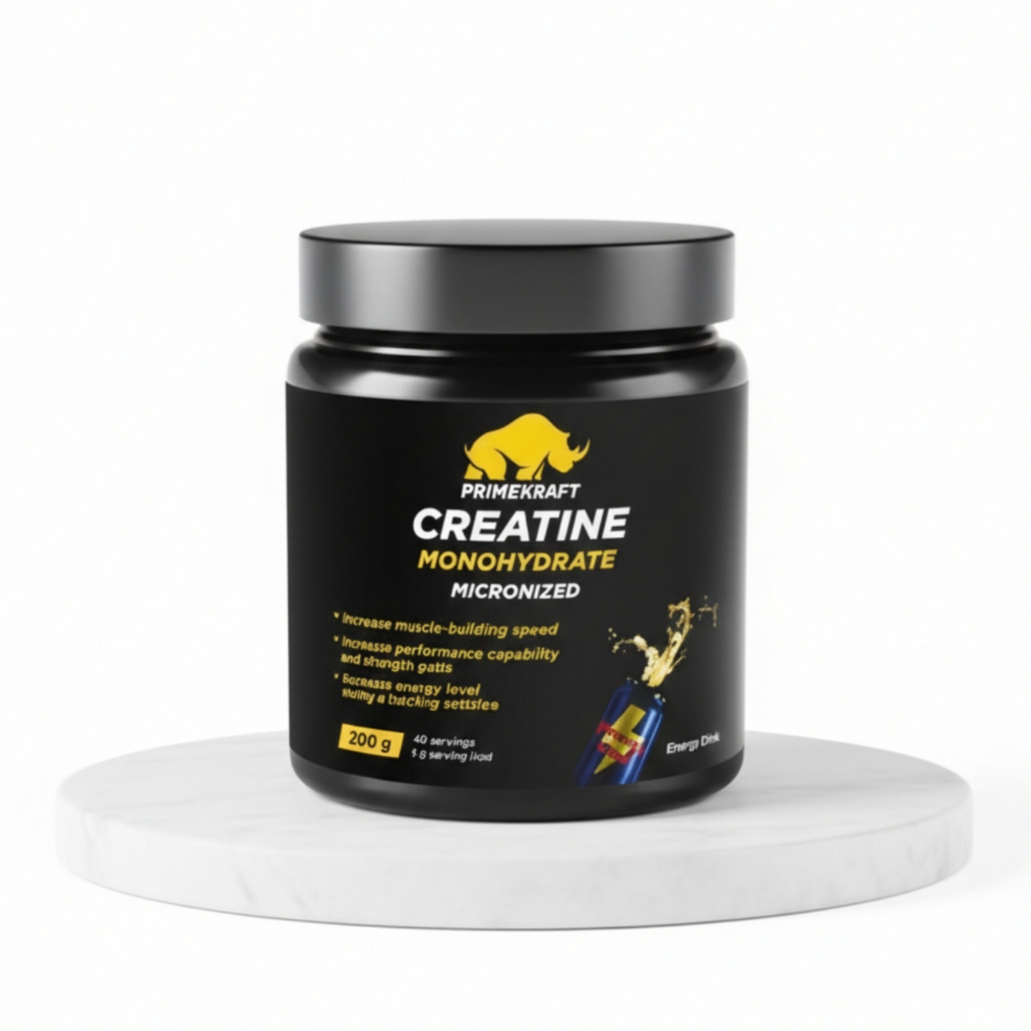 Креатин моногидрат PrimeKraft Creatine Monohydrate (Энергетик), 200 г