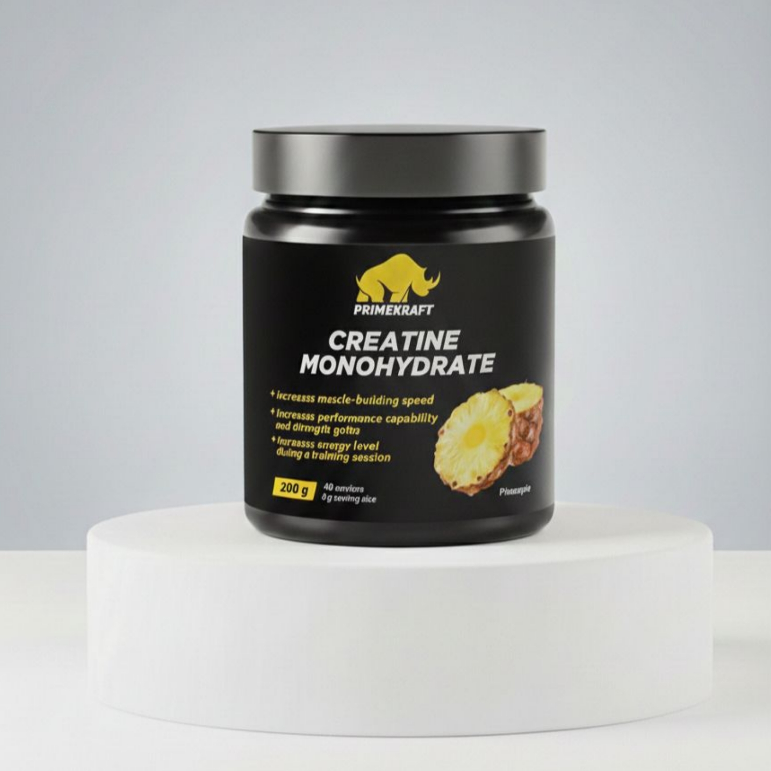 Креатин моногидрат PrimeKraft Creatine Monohydrate (Ананас), 200 г