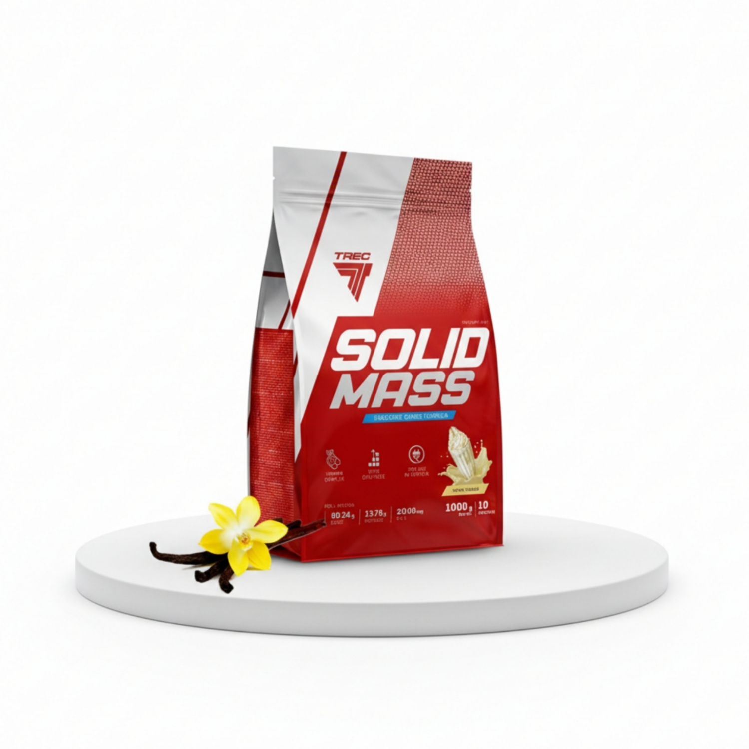 Гейнер Trec Nutrition Solid Mass (Ваниль), 1000 г