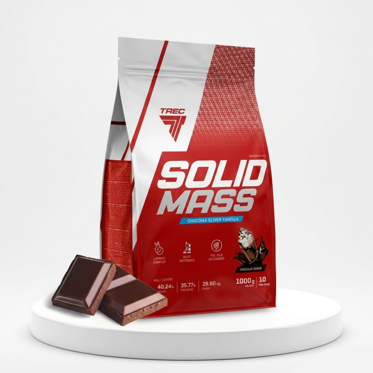 Гейнер Trec Nutrition Solid Mass (Шоколад), 1000 г