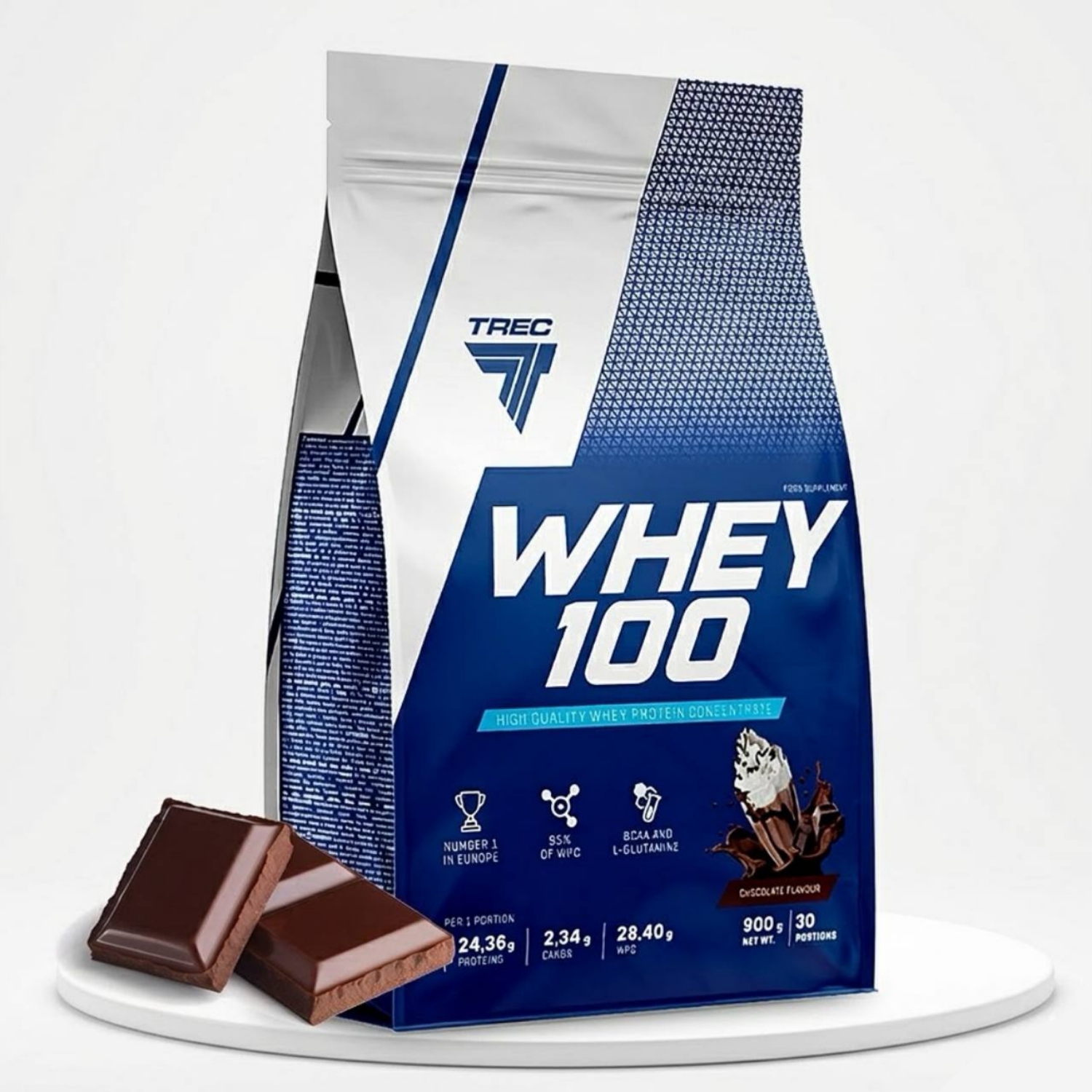 Протеин Trec Nutrition Whey 100 (Шоколад), 900 г