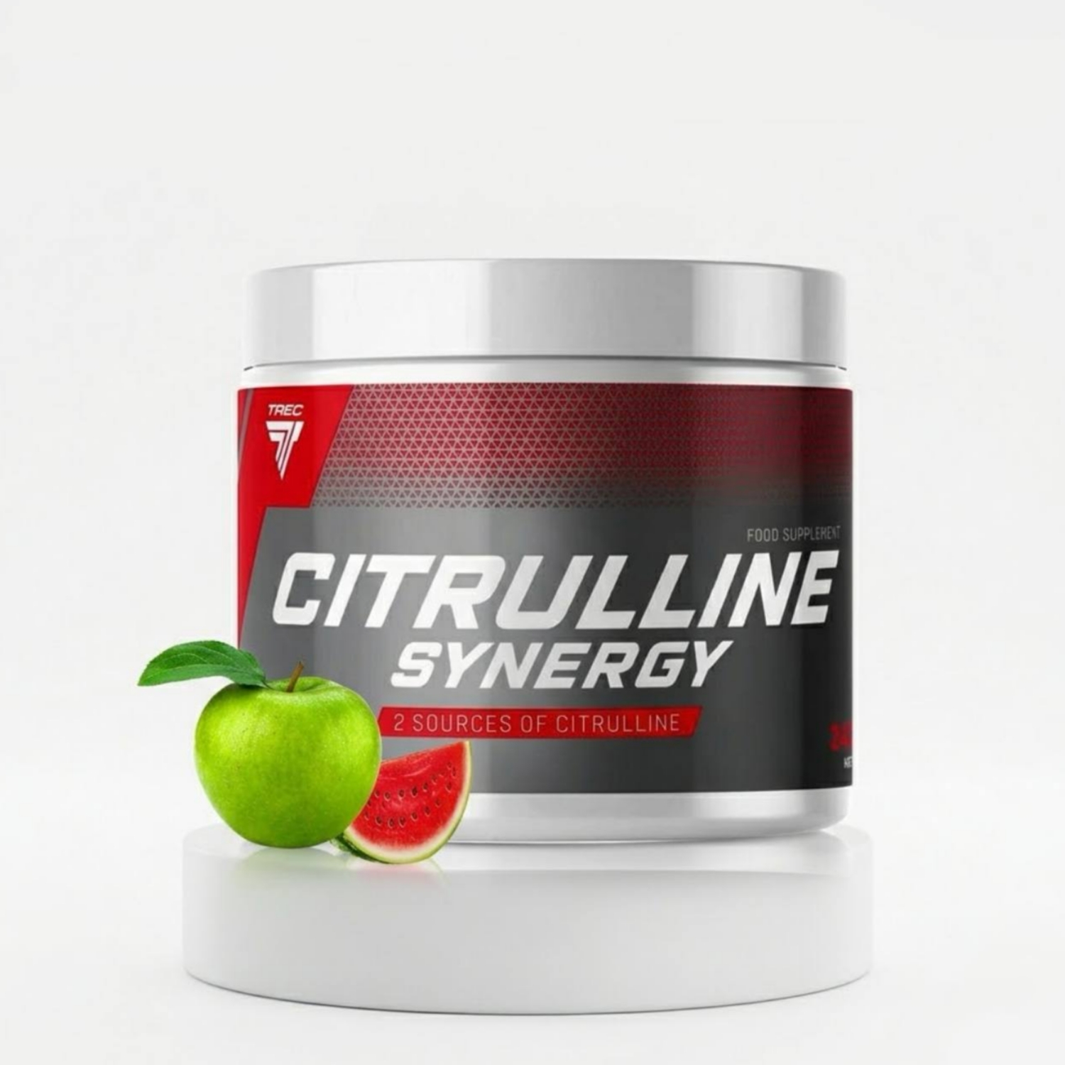 Цитруллин Trec Nutrition Citrulline Synergy (Арбуз-яблоко), 240 г
