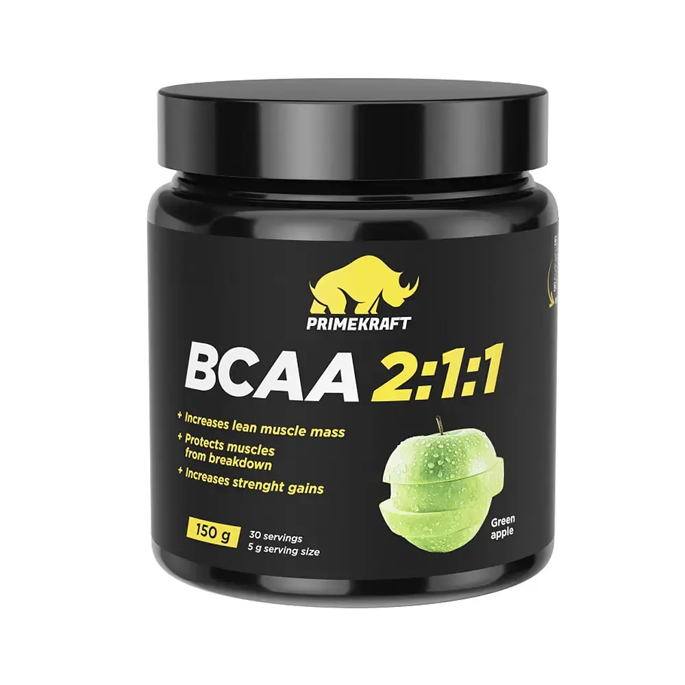 Аминокислоты BCAA PrimeKraft Ultimate (Зеленое яблоко), 200 г 1
