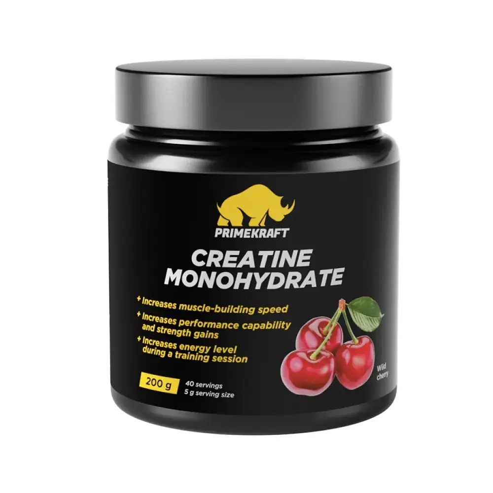 Креатин моногидрат PrimeKraft Creatine Monohydrate (Дикая вишня), 200 г 1