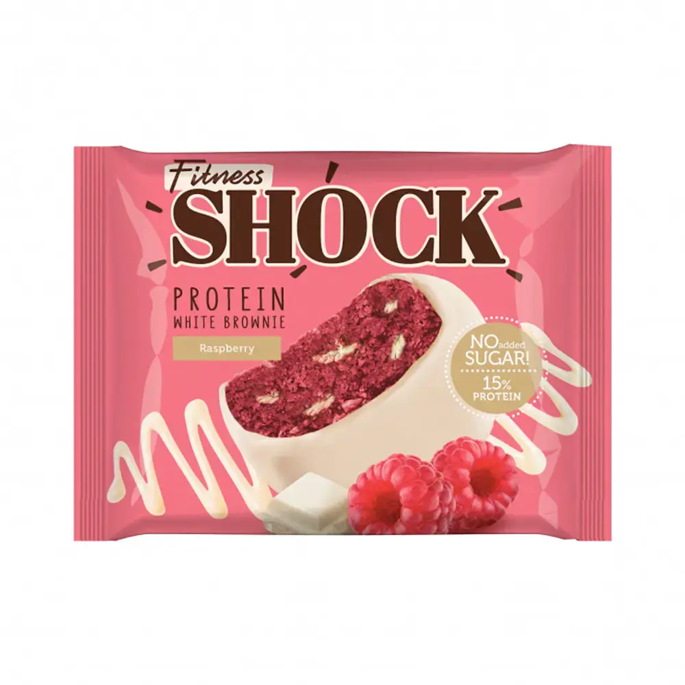 Протеиновое брауни FitnesSHOCK Protein Brownie (Малина), 50 г 1