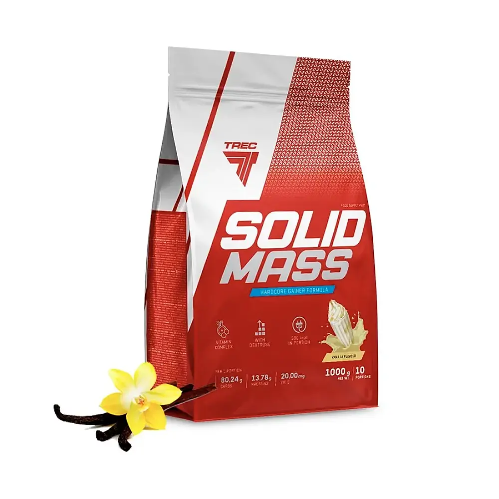 Гейнер Trec Nutrition Solid Mass (Ваниль), 1000 г 1