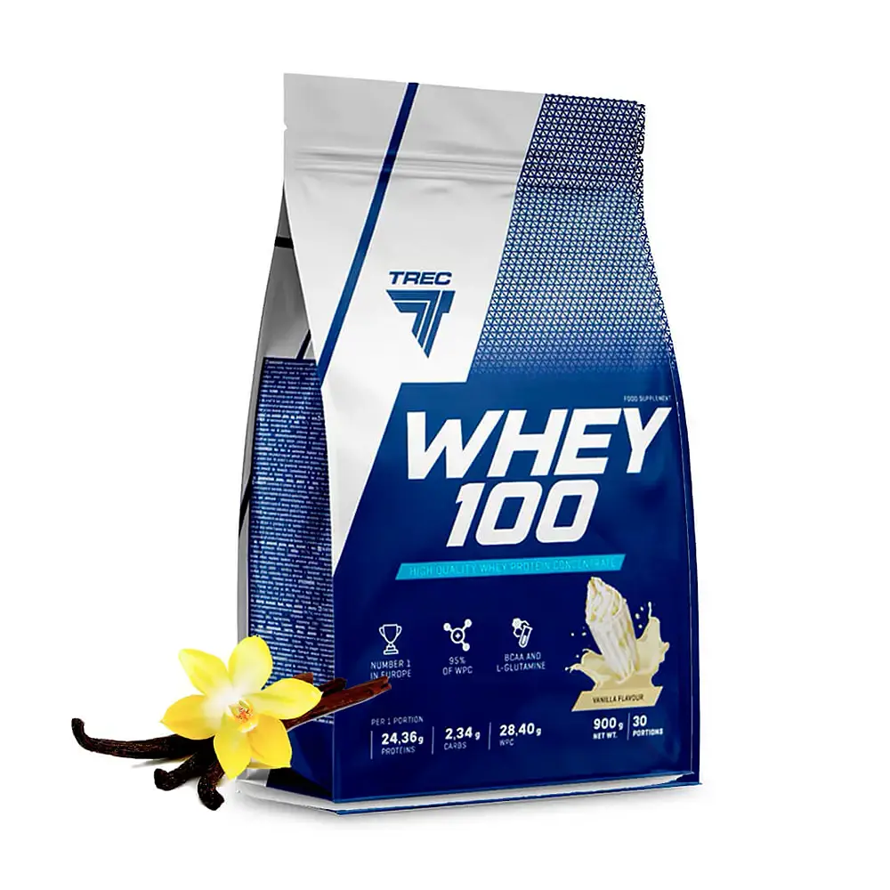 Протеин Trec Nutrition Whey 100 (Ваниль), 900 г 1