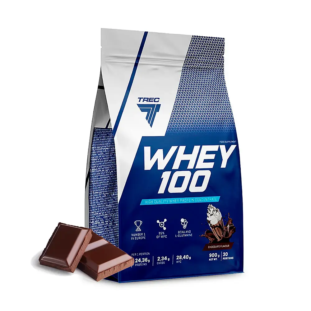 Протеин Trec Nutrition Whey 100 (Шоколад), 900 г 1