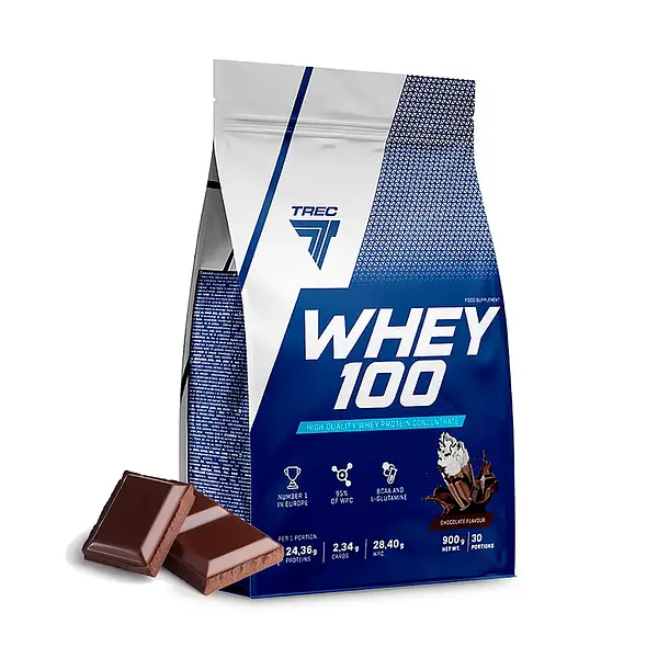 Протеин Trec Nutrition Whey 100 (Шоколад), 900 г