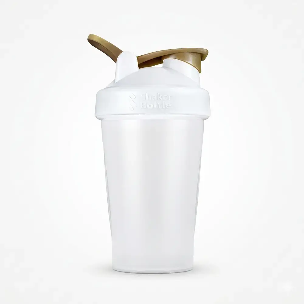 Шейкер спортивный Shaker Bottle (Белый/Золото), 400 мл 1