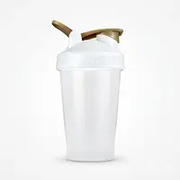 Шейкер спортивный Shaker Bottle (Белый/Золото), 400 мл