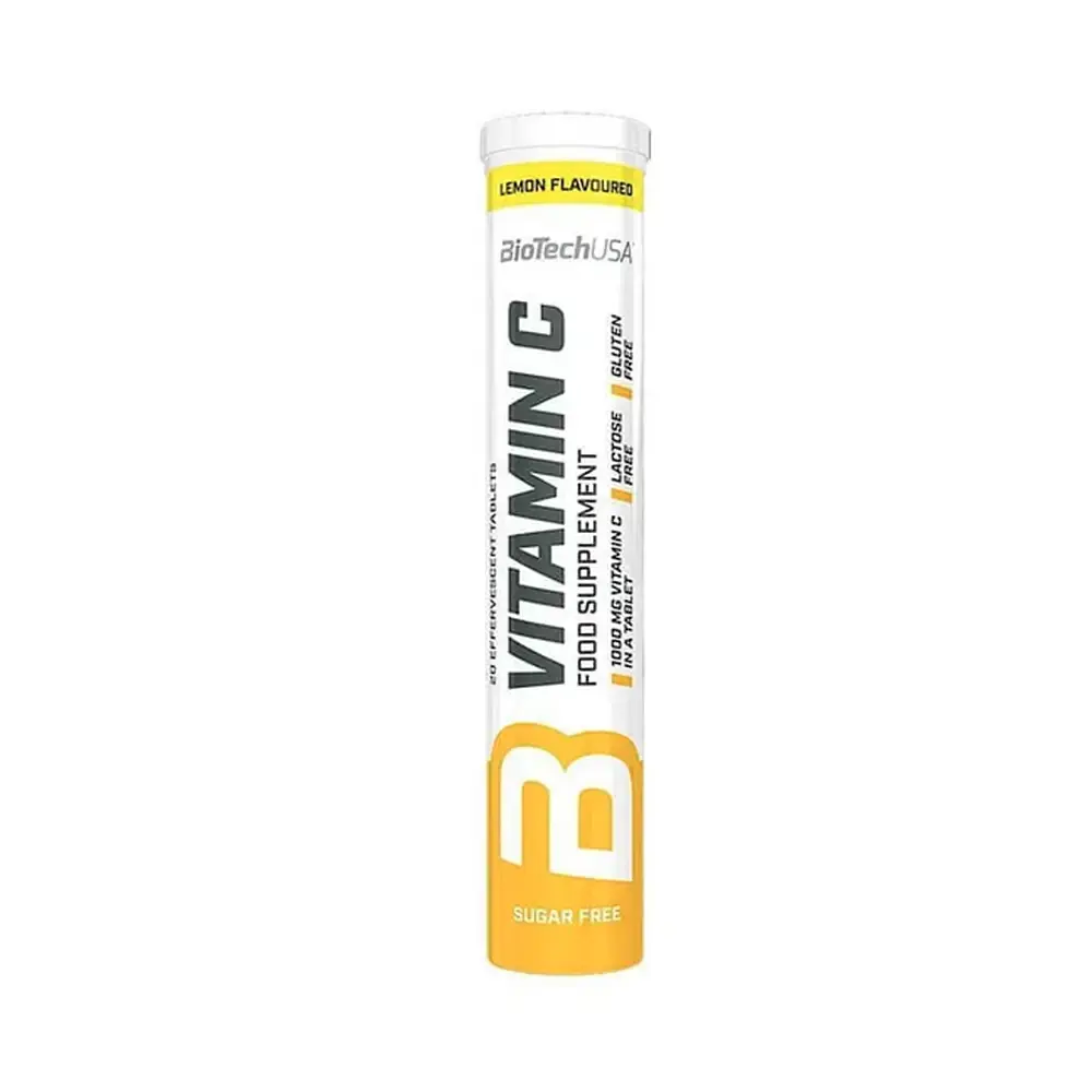Витамин С шипучий BioTechUSA Vitamin C Effervescent (Лимон), 20 табл 1