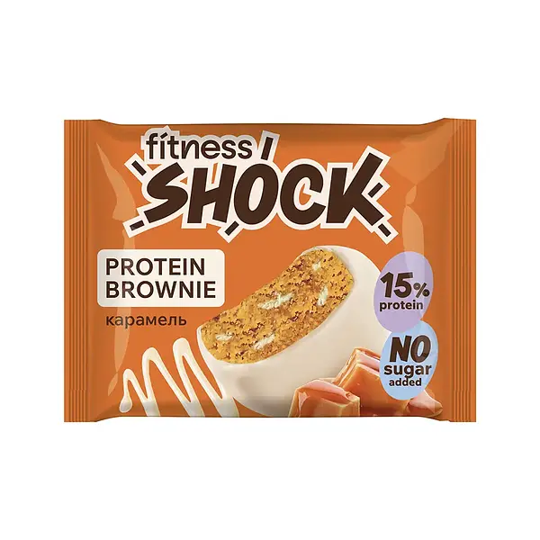 Протеиновое брауни FitnesSHOCK Protein Brownie (Сливочная карамель), 50 г