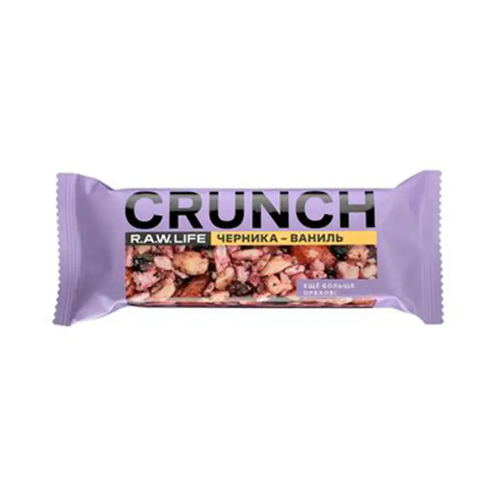 Ореховый батончик BootyBar Crunch (Черника-ваниль), 30 г 1