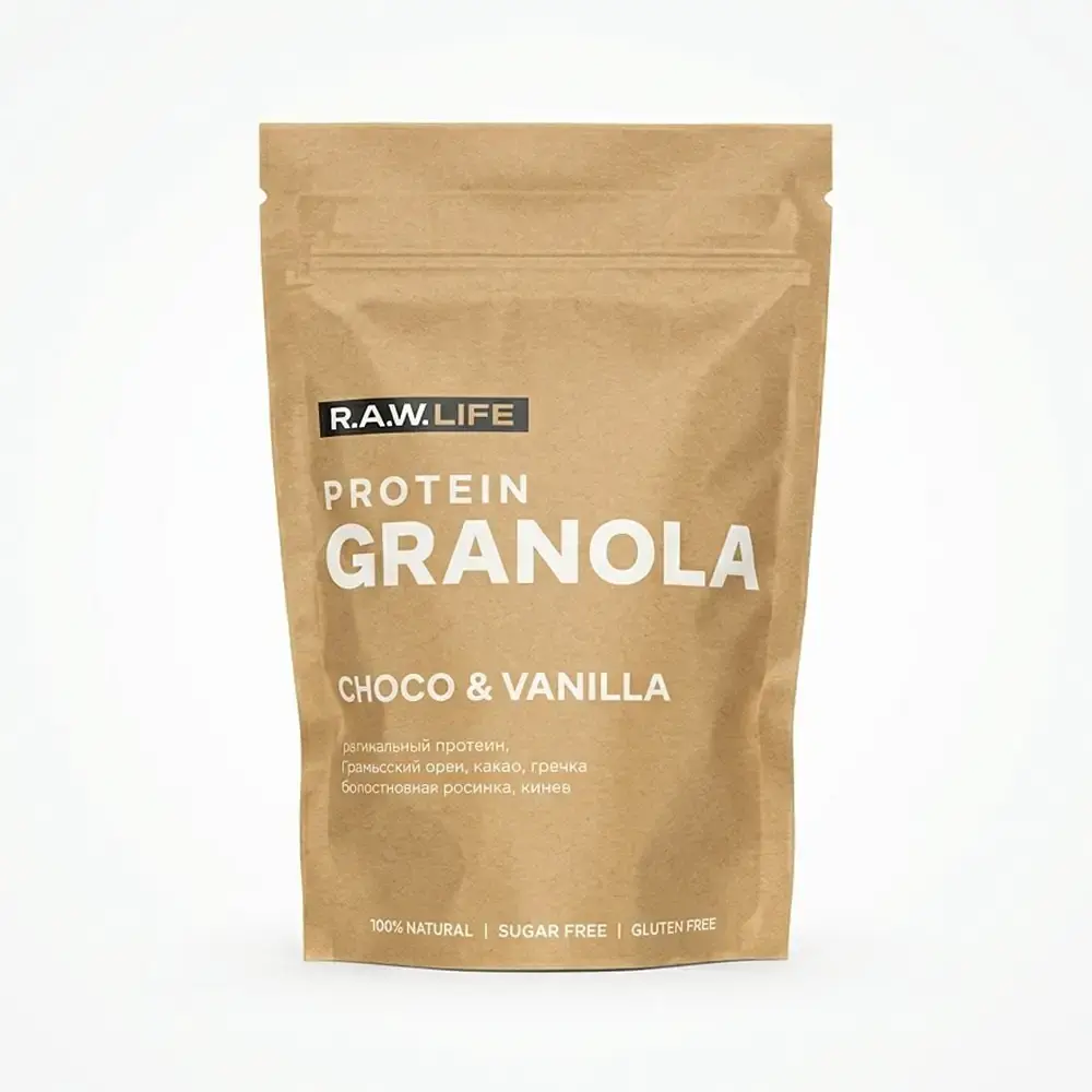 Гранола R.A.W.LIFE Crunch Granola (Шоколад-ваниль), 220 г 1