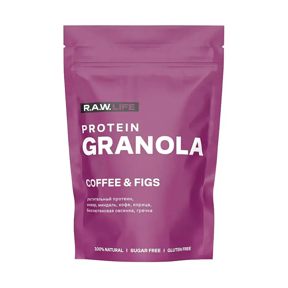 Гранола R.A.W.LIFE Crunch Granola (Кофе и инжир), 220 г 1